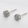 0.26ct Prong-Set Cluster Round Natural Diamond Stud Earrings in 9ct White Gold