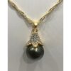 18ct Gold Plated Faux Pearl Pendant - 02