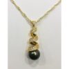 18ct Gold Plated Faux Pearl Pendant - 05