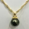 18ct Gold Plated Faux Pearl Pendant - 07