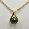 18ct Gold Plated Faux Pearl Pendant - 08