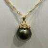 18ct Gold Plated Faux Pearl Pendant - 10