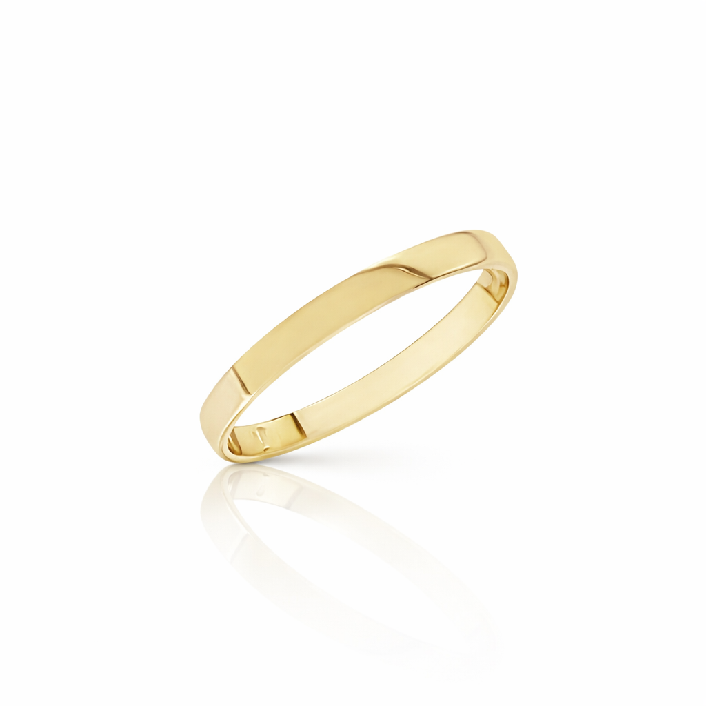 2.50mm Wide Half Round High Polished Plain Wedding Band 9ct Yellow Gold 9ct Gold Ring, Gold Jewellery, Gold Rings 