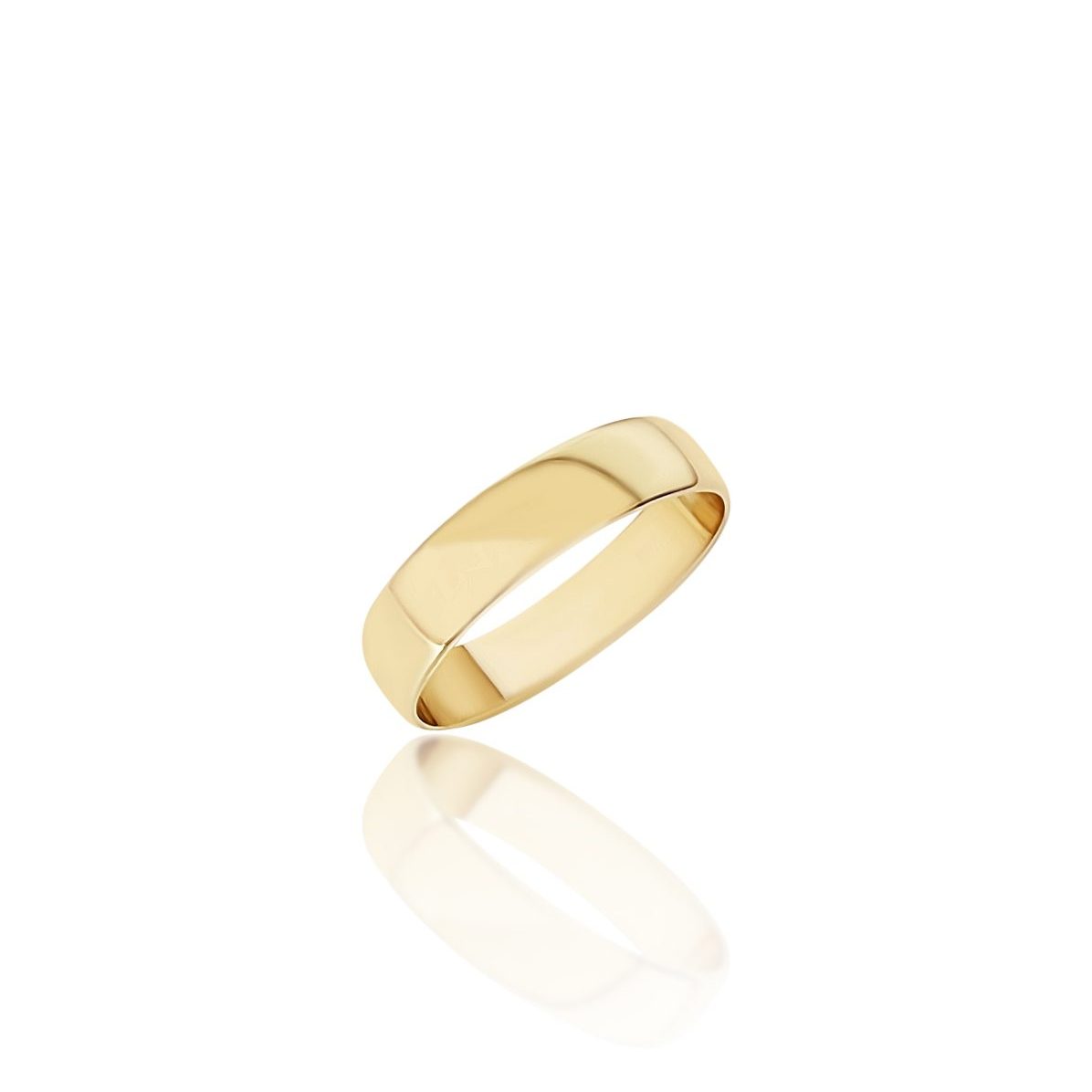 5.00mm Wide Half Round High Polished Plain Wedding Band 9ct Yellow Gold 9ct Gold Ring, Gold Jewellery, Gold Rings 