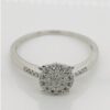 9ct White Gold Ladies Diamond Cluster Ring- TDW 0.25ct