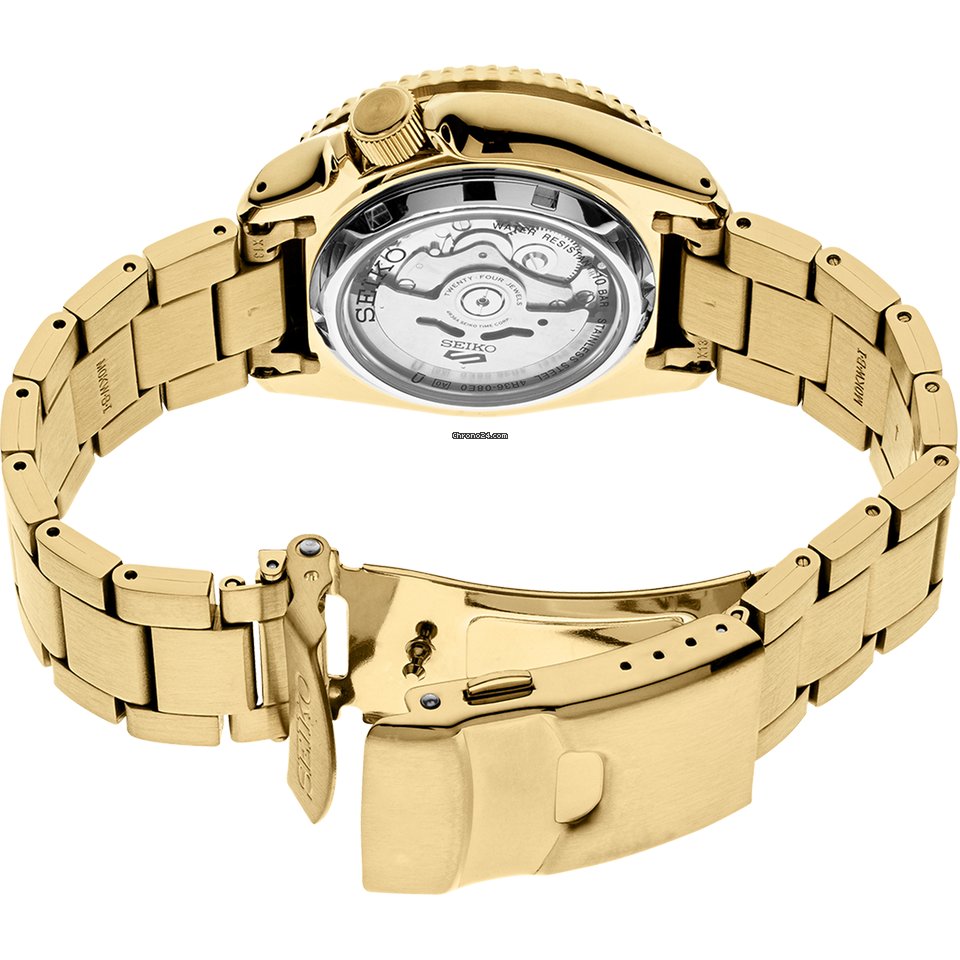 Seiko 5 Sports Gold Tone Dial Automatic SRPE74K1 Stonex Jewellers