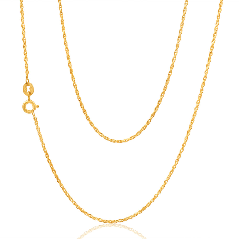 9ct Yellow Gold Singapore Twist Chain - 25 Gauge Gold Chain 9ct Yellow Gold Singapore Twist Chain - 25 Gauge Gold Chain