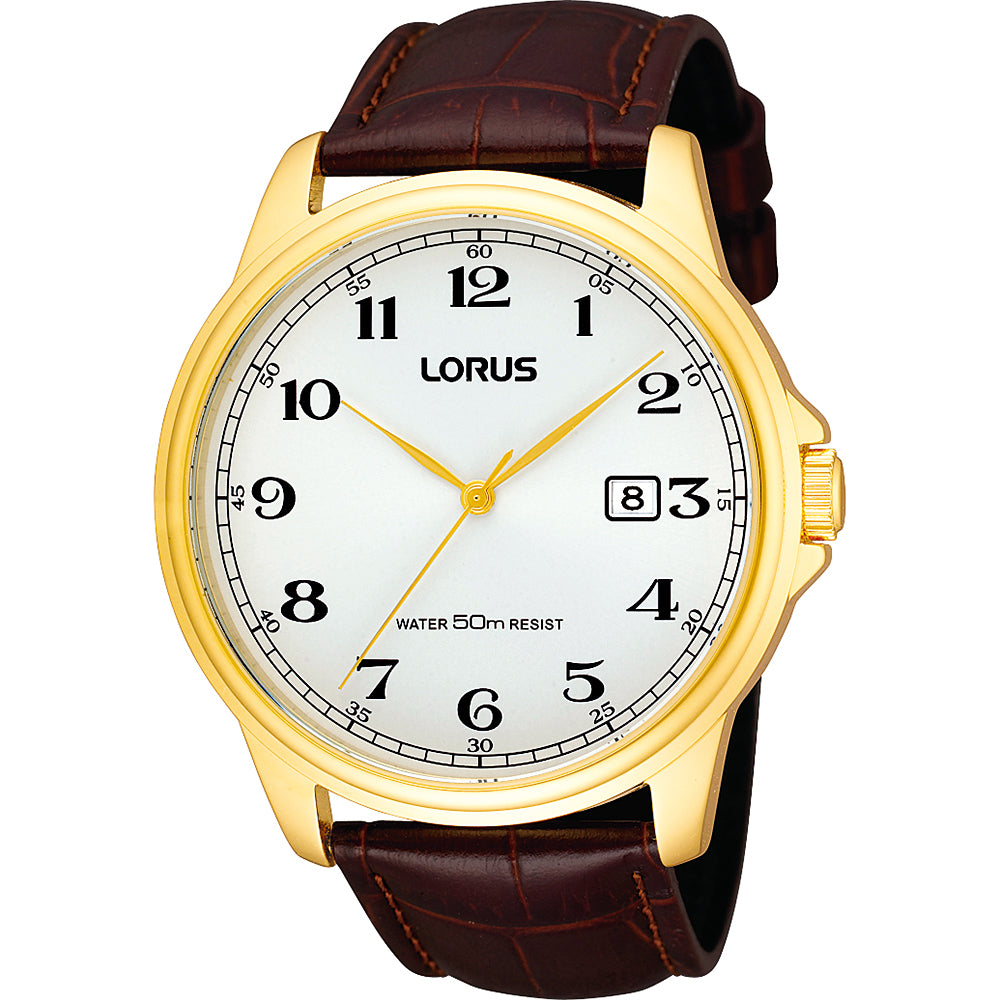 Lorus Brown Leather Men's Watch - RS982AX-9 LORUS 