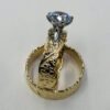 9ct Yellow Gold 2 Piece Hawaiian Design 5mm Wide Set With 7.50mm Round Cubic Zerconia Stone Setting