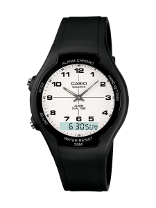 Casio Basic Analogue & Digital Dual Watch - AW90H-7B CASIO Casio Basic Analogue & Digital Dual Watch - AW90H-7B CASIO