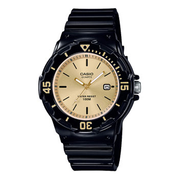 Casio Analogue Date Display Gold Face - LRW200H-9E CASIO 