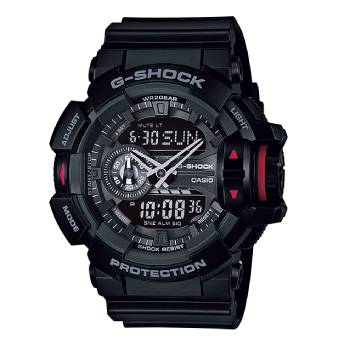 Casio G-Shock Analogue/Digital 200m WR Rotary Switch Watch - GA400-1B G-SHOCK 