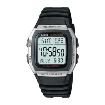 Casio Mens Digital 10 Year Battery Watch - W96H-1A CASIO 
