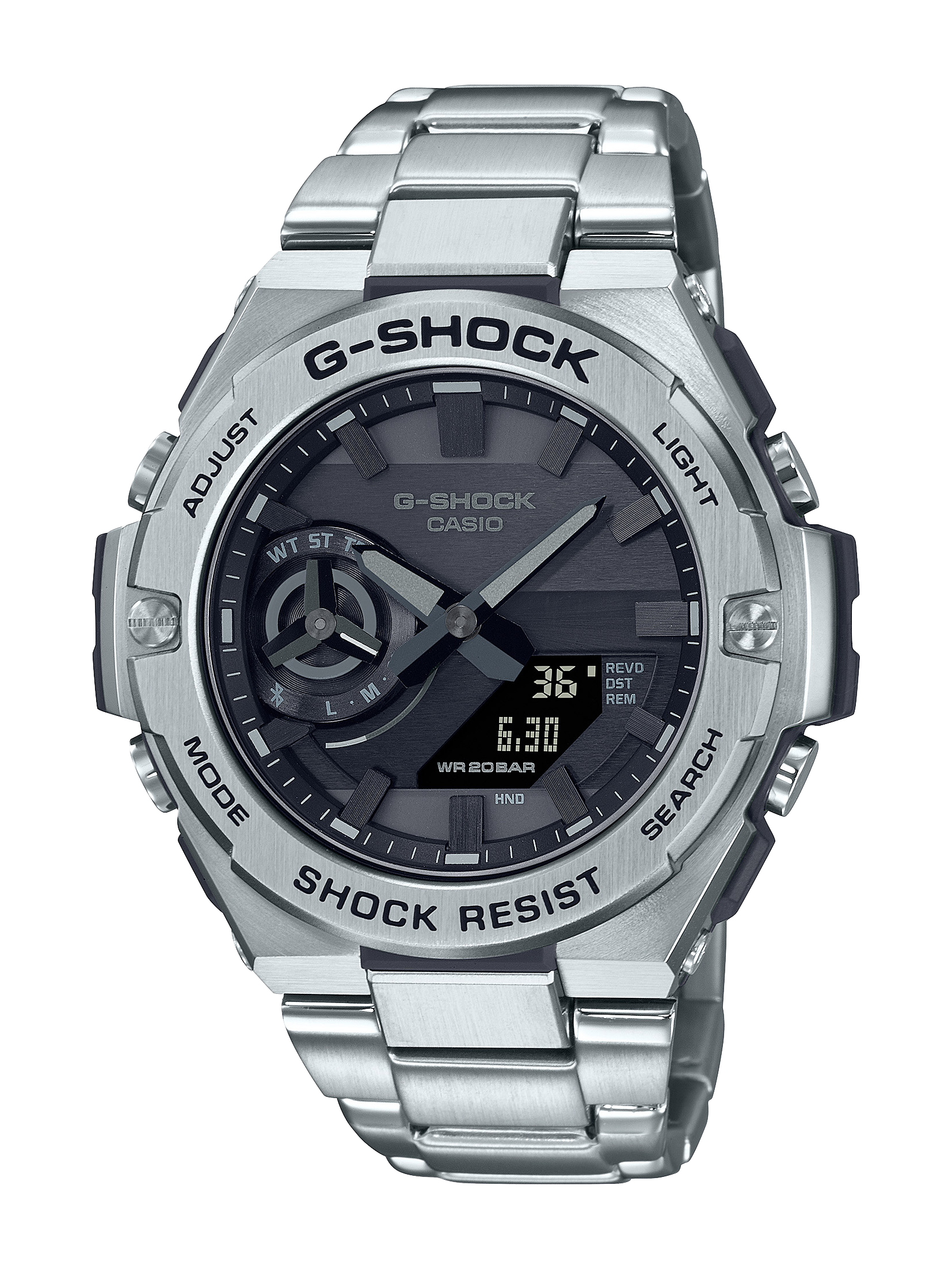 Casio G-Shock Steel Bluetooth Solar Watch - GSTB500D-1A1 G-SHOCK Casio G-Shock Steel Bluetooth Solar Watch - GSTB500D-1A1 G-SHOCK
