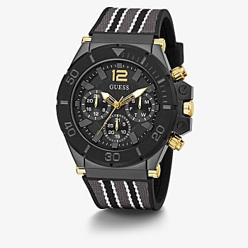 Guess Pilot Gunmetal Case Black Nylon/Silicone Watch - GW0415G3 GUESS 