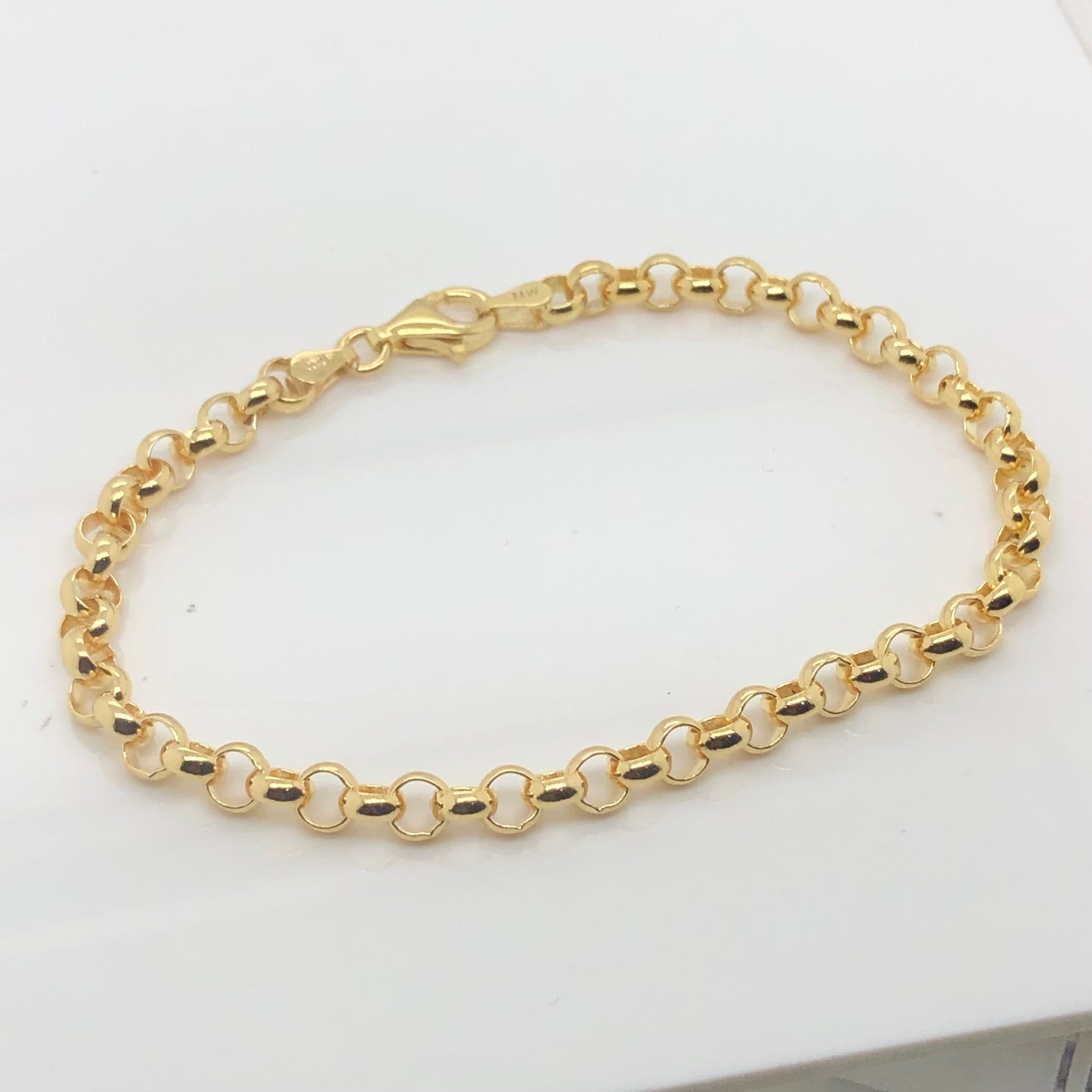 9 carat gold belcher bracelet clearance