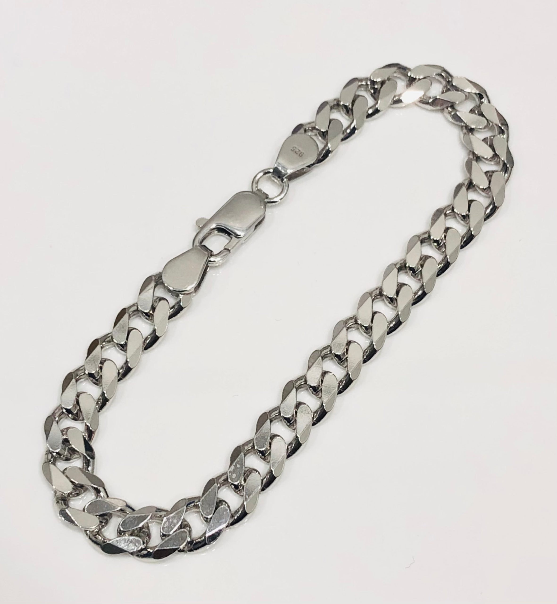 Sterling Silver CD220 Curb Link Bracelet Sterling Silver Bracelets 