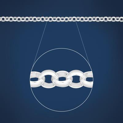 Sterling Silver (B4) Round Belcher Link Chain Sterling Silver Chains 