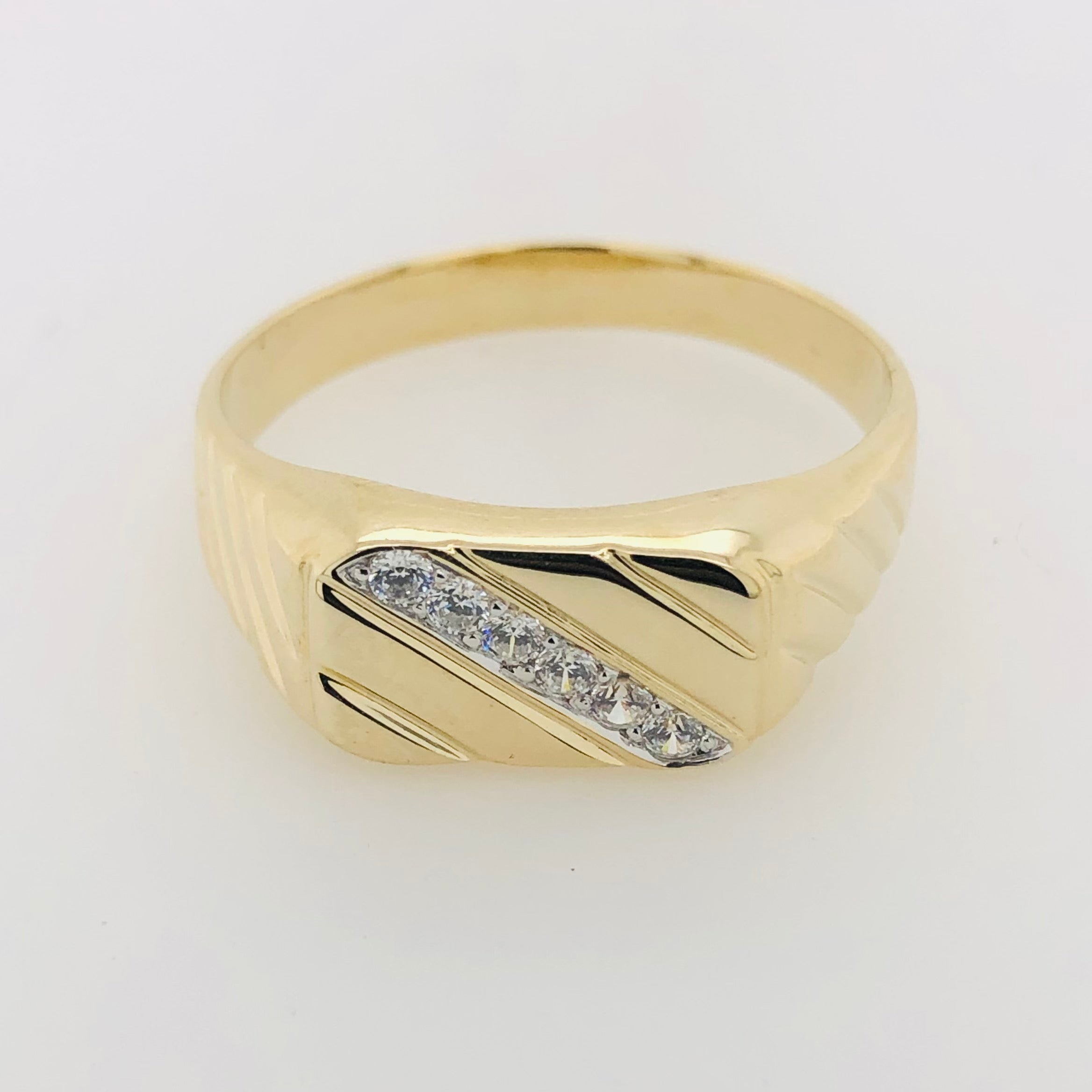 9ct Yellow Gold Cubic Zirconia Channel Set Ring 9ct Gold Ring, Gold Jewellery, Gold Rings 