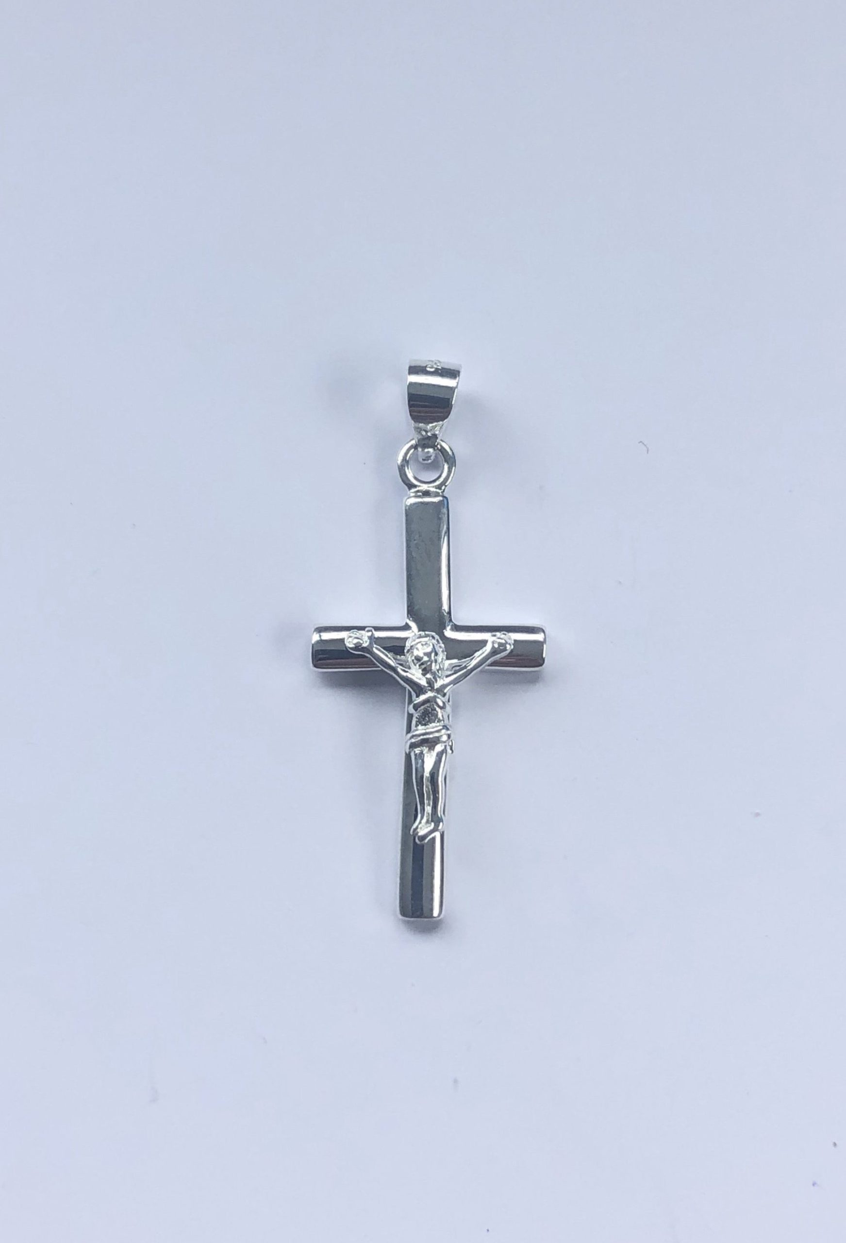Sterling Silver Crucifix Pendant 35mm x 15mm - 008 Sterling Silver Pendants 