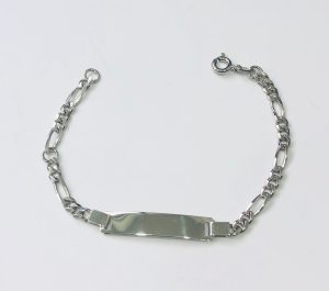 Sterling Silver Kids ID Bracelet 15cm - 01 Sterling Silver Bracelets 