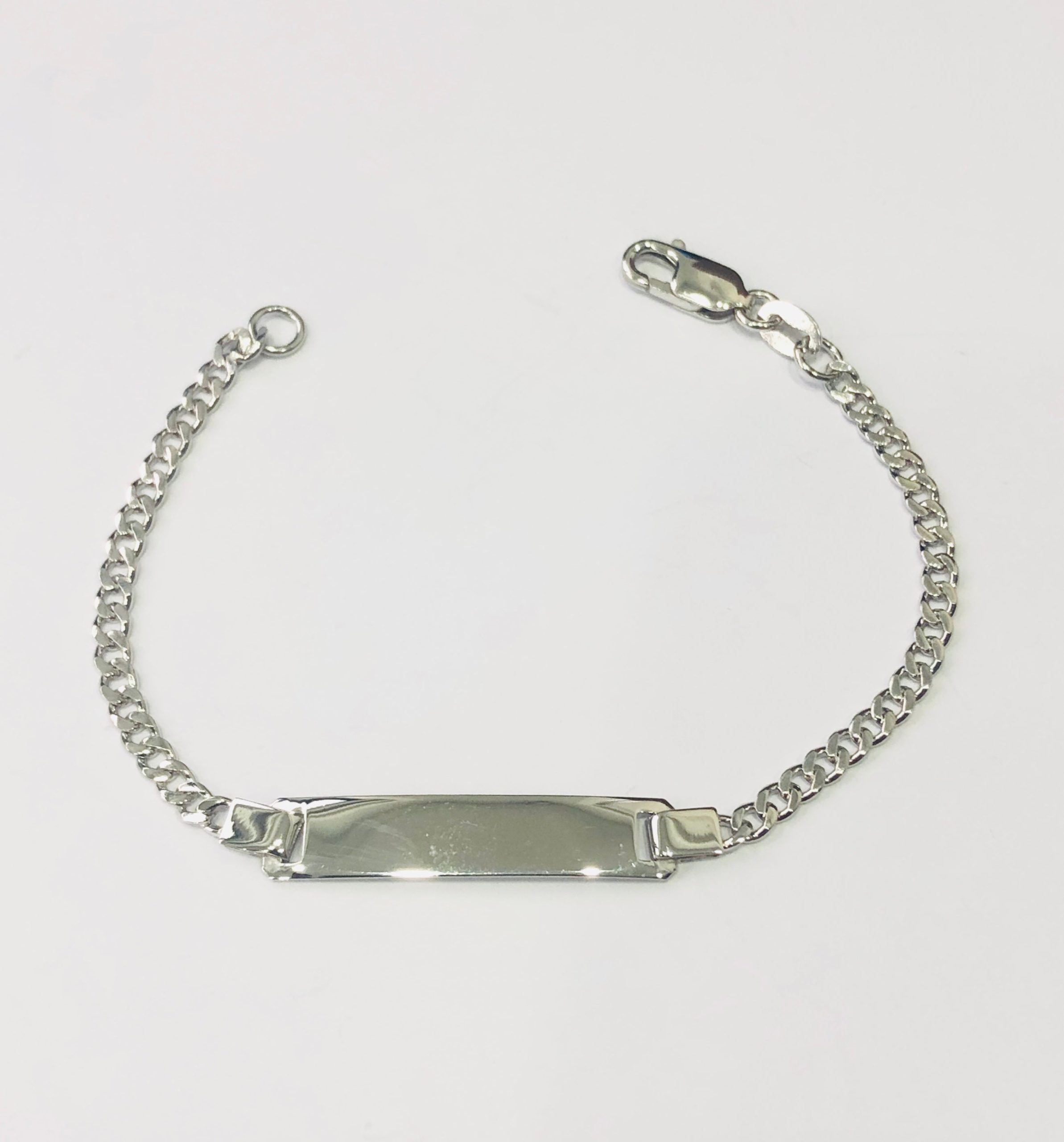 Sterling Silver Kids ID Bracelet 15cm - 03 Sterling Silver Bracelets 