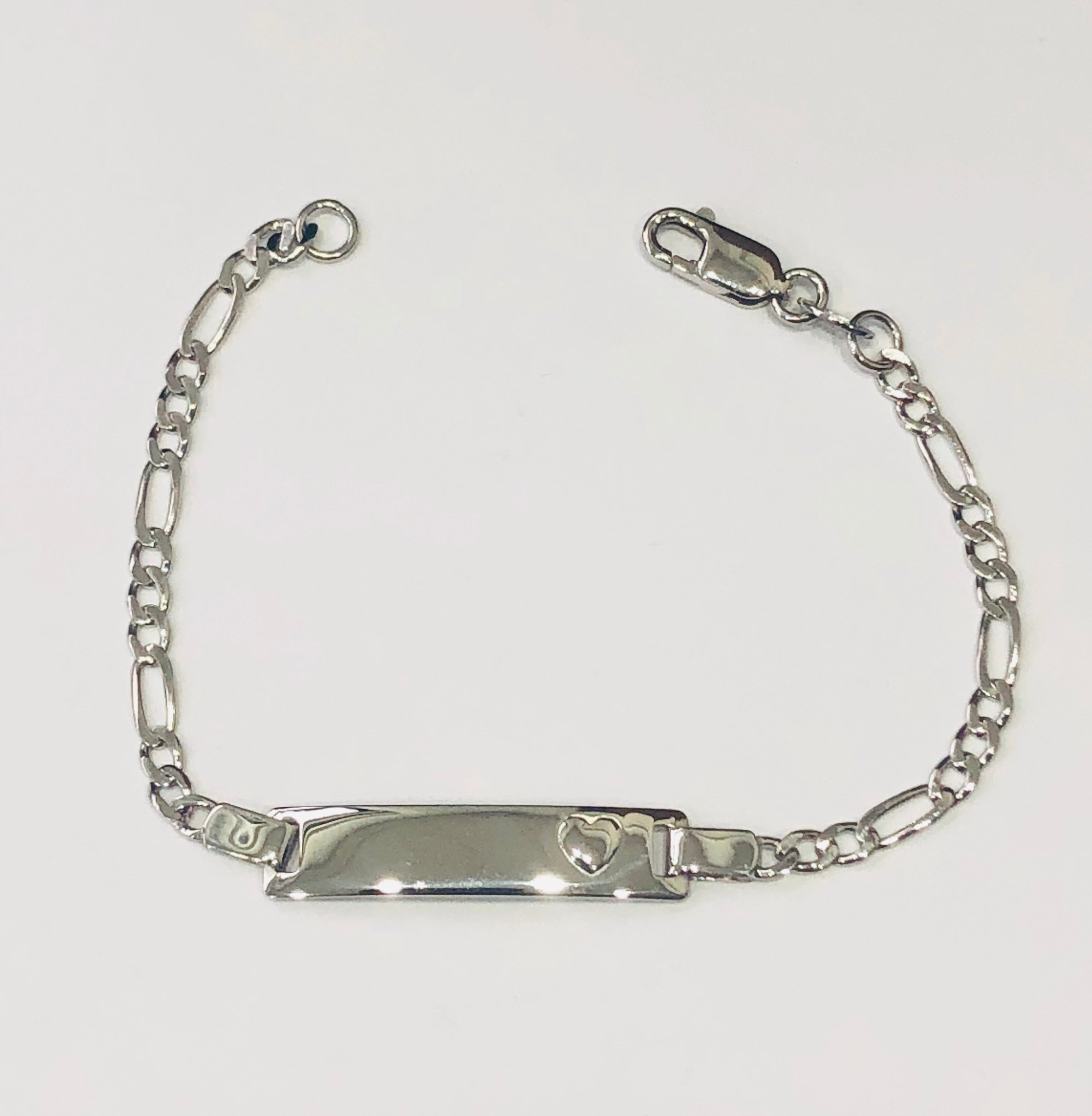 Sterling Silver Kids ID Bracelet 15cm - 05 Sterling Silver Bracelets 