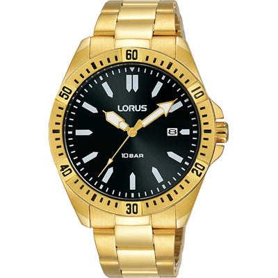Lorus RH934MX-9 Gents Sport Golden Stainless Steel 100m Watch LORUS 