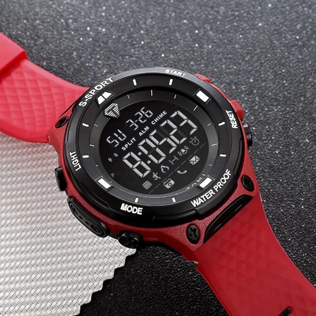 TOMI Sports Watch Large Dial Men's Water Resistant Trendy Quartz Watch - TOMI/RED Dress Watches TOMI Sports Watch Large Dial Men's Water Resistant Trendy Quartz Watch - TOMI/RED Dress Watches