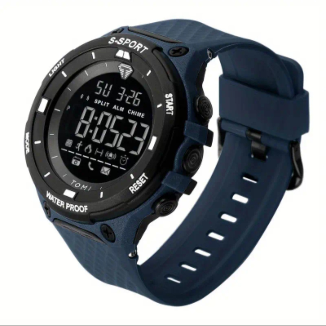 TOMI Sports Watch Large Dial Men's Water Resistant Trendy Quartz Watch - TOMI/BLUE Dress Watches 