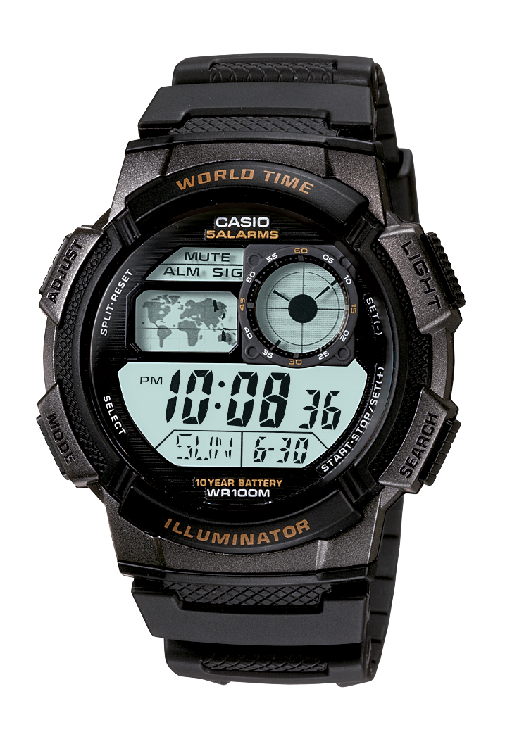 Casio 100m WR Digital Watch - AE1000W-1A CASIO 