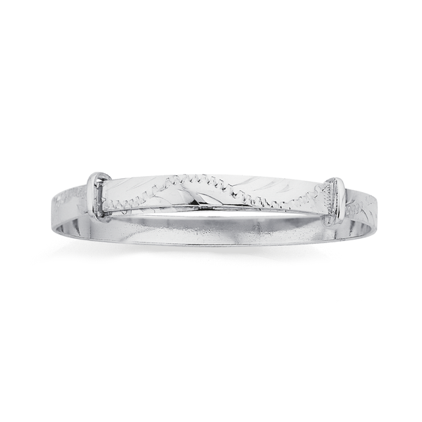 Sterling Silver Engraved Teen Expander Bangle Sterling Silver Bracelets 
