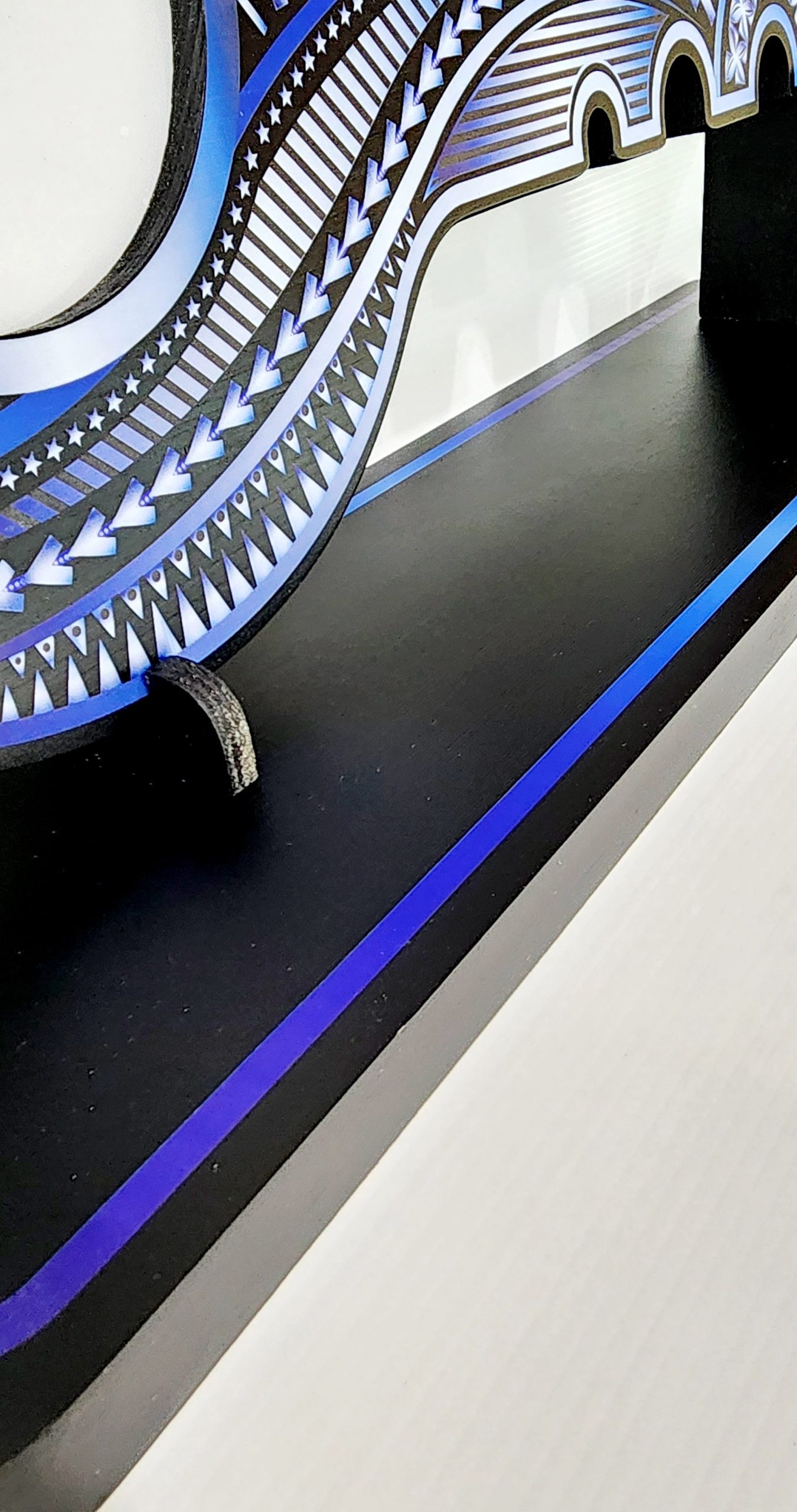 Island Design White & Blue Theme Colour UV Printed Birthday Key with Coloured Samoan Sila with Matching Colour Stand 21st Keys Island Design White & Blue Theme Colour UV Printed Birthday Key with Coloured Samoan Sila with Matching Colour Stand 21st Keys