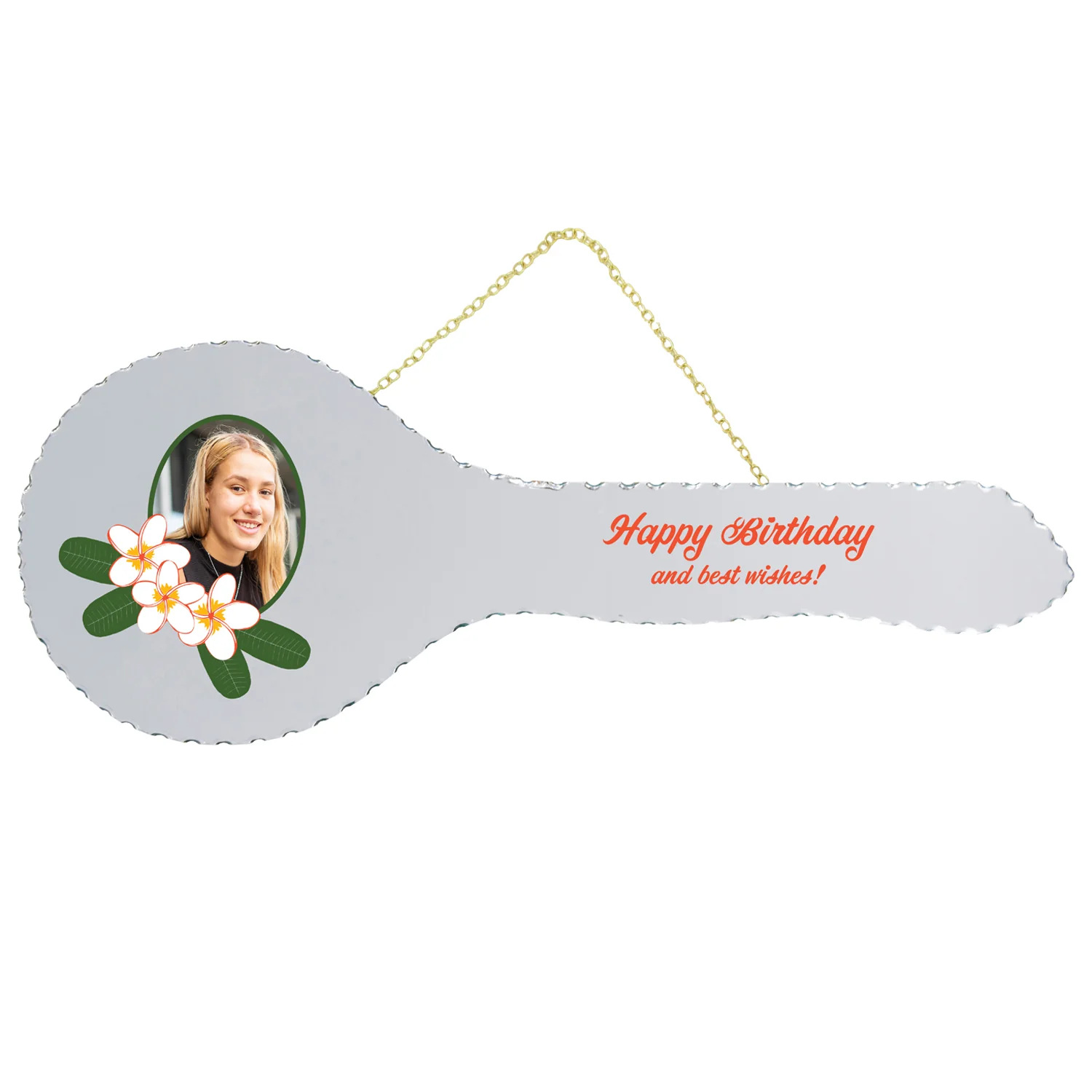 FRANGIPANI DESIGN MIRRORED / GLASS PHOTO BIRTHDAY KEY - KM209 21ST MIRROR KEYS FRANGIPANI DESIGN MIRRORED / GLASS PHOTO BIRTHDAY KEY - KM209 21ST MIRROR KEYS