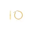 9ct Yellow Gold Silver Filled 15mm Diameter Hoop Earrings