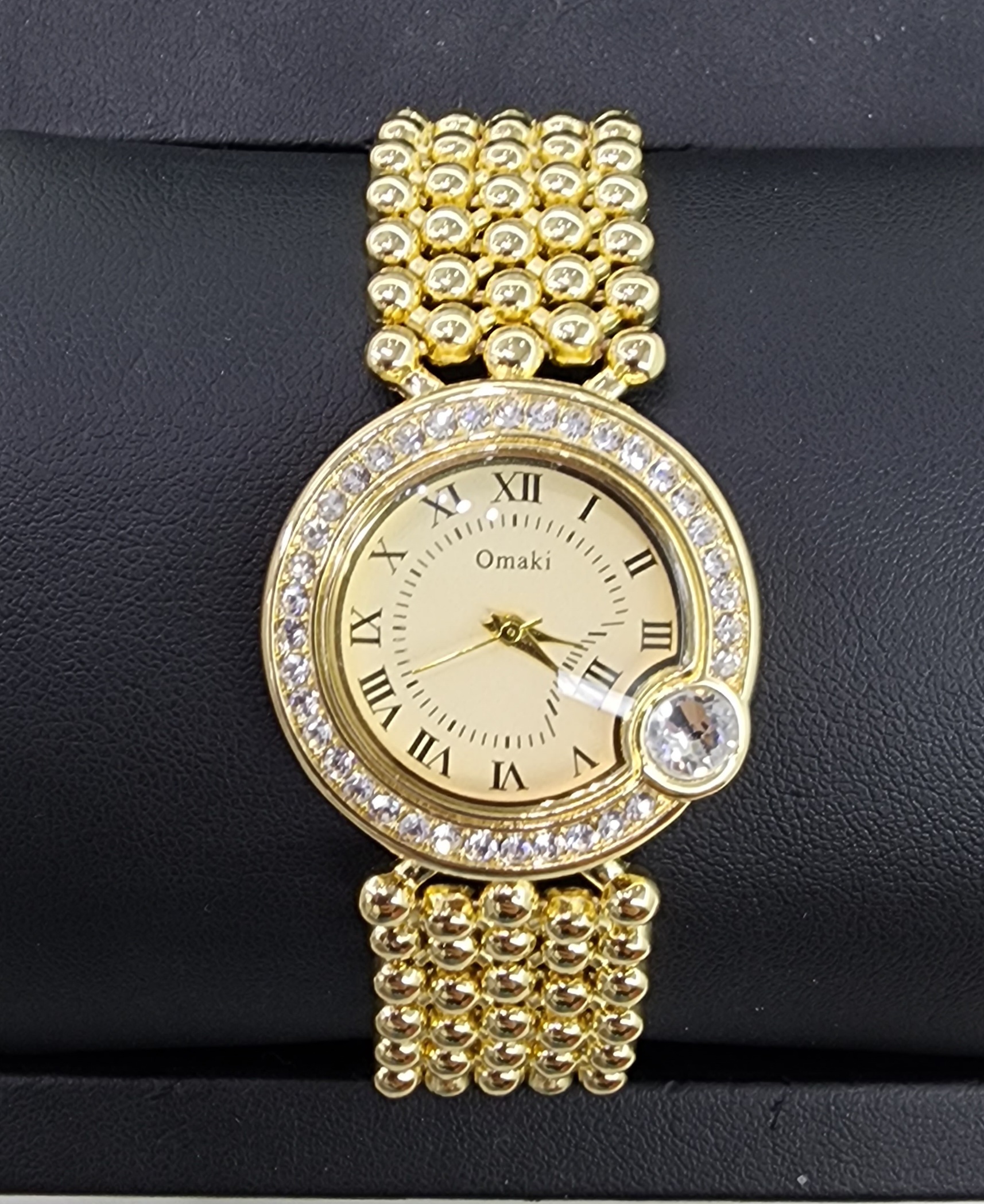 OMAKI Womens Gold Tone Dress Watch with Gold Dial Face Dress Watches 
