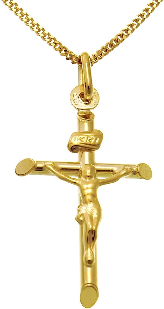 9ct Yellow Gold Crucifix Cross Pendant Gold Pendants 