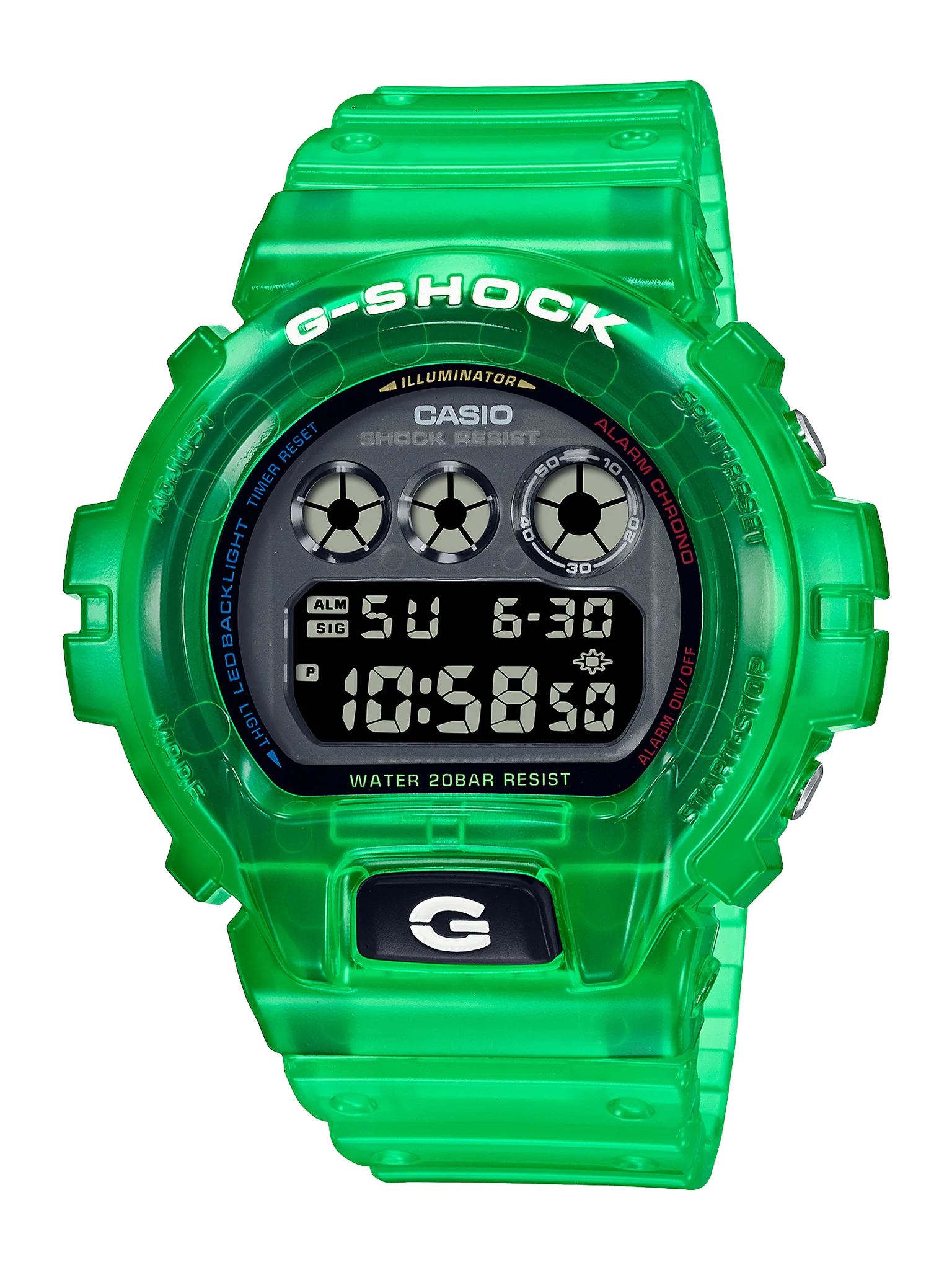 Casio G-Shock Digital Joytopia Green Translucent Resin Band - DW6900JT-3D G-SHOCK Casio G-Shock Digital Joytopia Green Translucent Resin Band - DW6900JT-3D G-SHOCK