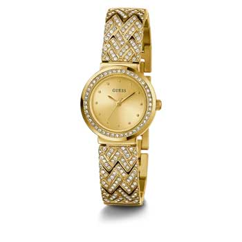Guess Gold Tone Case Gold Tone Stainless Steel Strap Watch - GW0476L2 GUESS 
