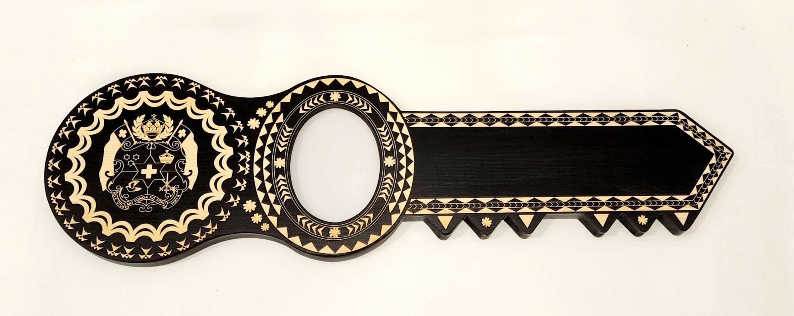21st Island Design Key with Laser Engraved Patterns & Tongan Sila - Design 2217BLK 21st Keys 21st Island Design Key with Laser Engraved Patterns & Tongan Sila - Design 2217BLK 21st Keys
