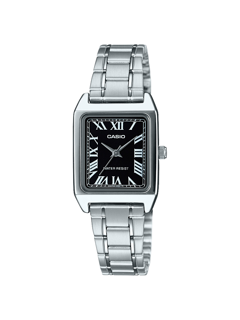 Casio Ladies Analogue Water Resist Black Dial Timepiece - LTPV007D-1B CASIO 