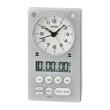 Seiko Multi Function Silver Colour Table Clock Seiko 