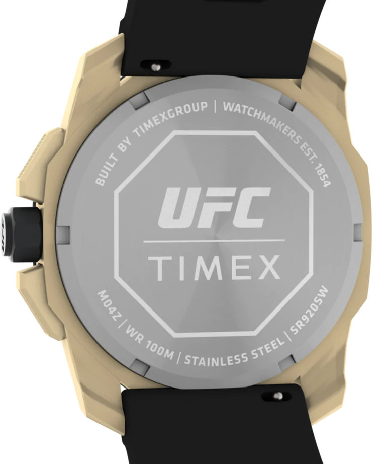 Timex UFC Icon Chronograph 45mm Black Dial 45mm Silicone Strap Watch Pulsar Timex UFC Icon Chronograph 45mm Black Dial 45mm Silicone Strap Watch Pulsar