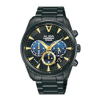 Alba Signa 100m Chronograph Black Tone Mens Watch - AT3J09X1 ALBA 