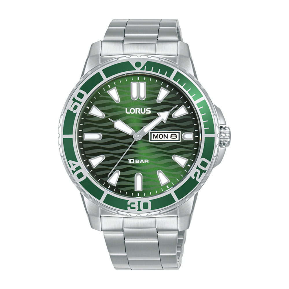 Lorus Gents 100m Green Dial Watch - RH359AX9 LORUS 