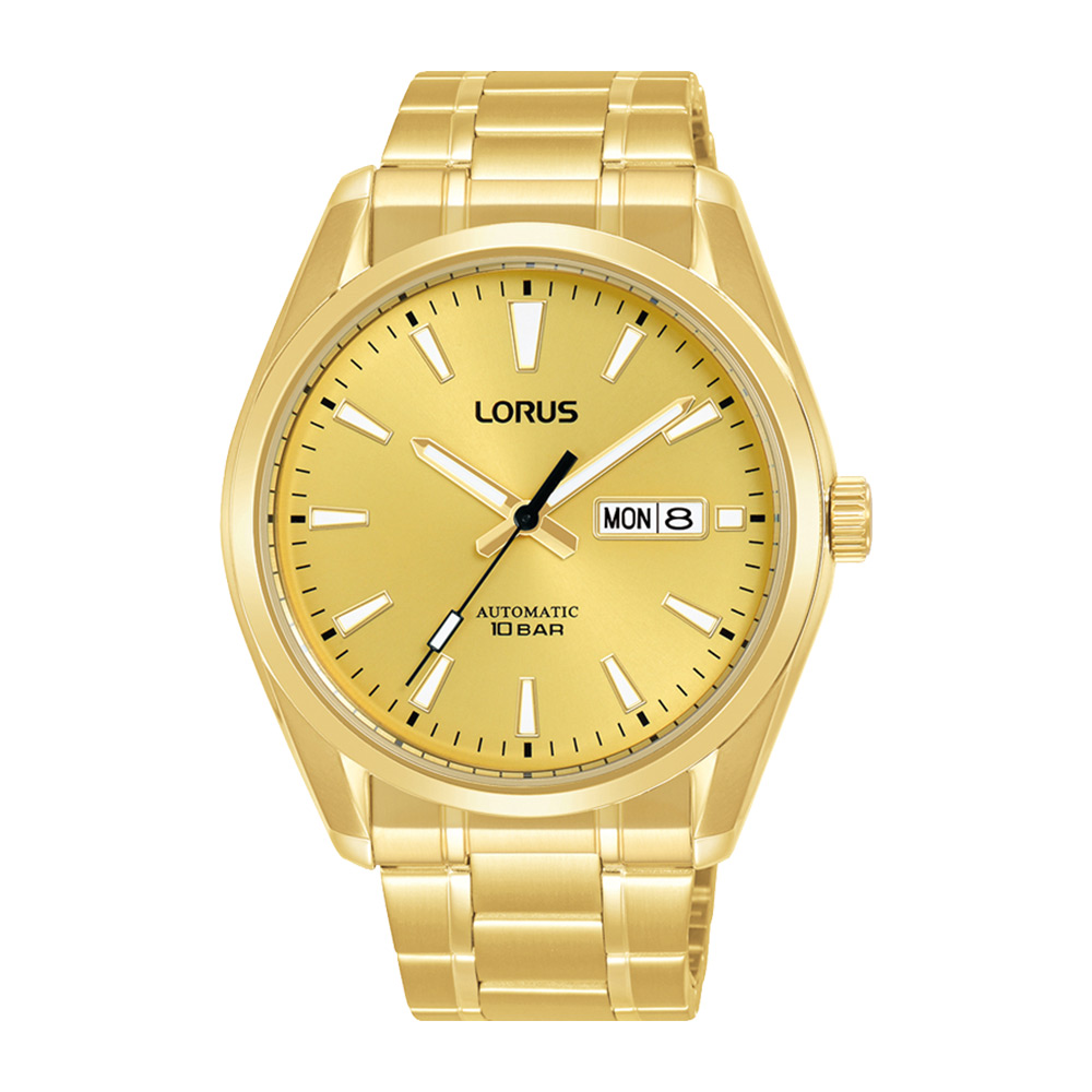 Lorus Gents Automatic Gold Tone Gold Dial Gents Dress Watch - RL456BX9 LORUS 