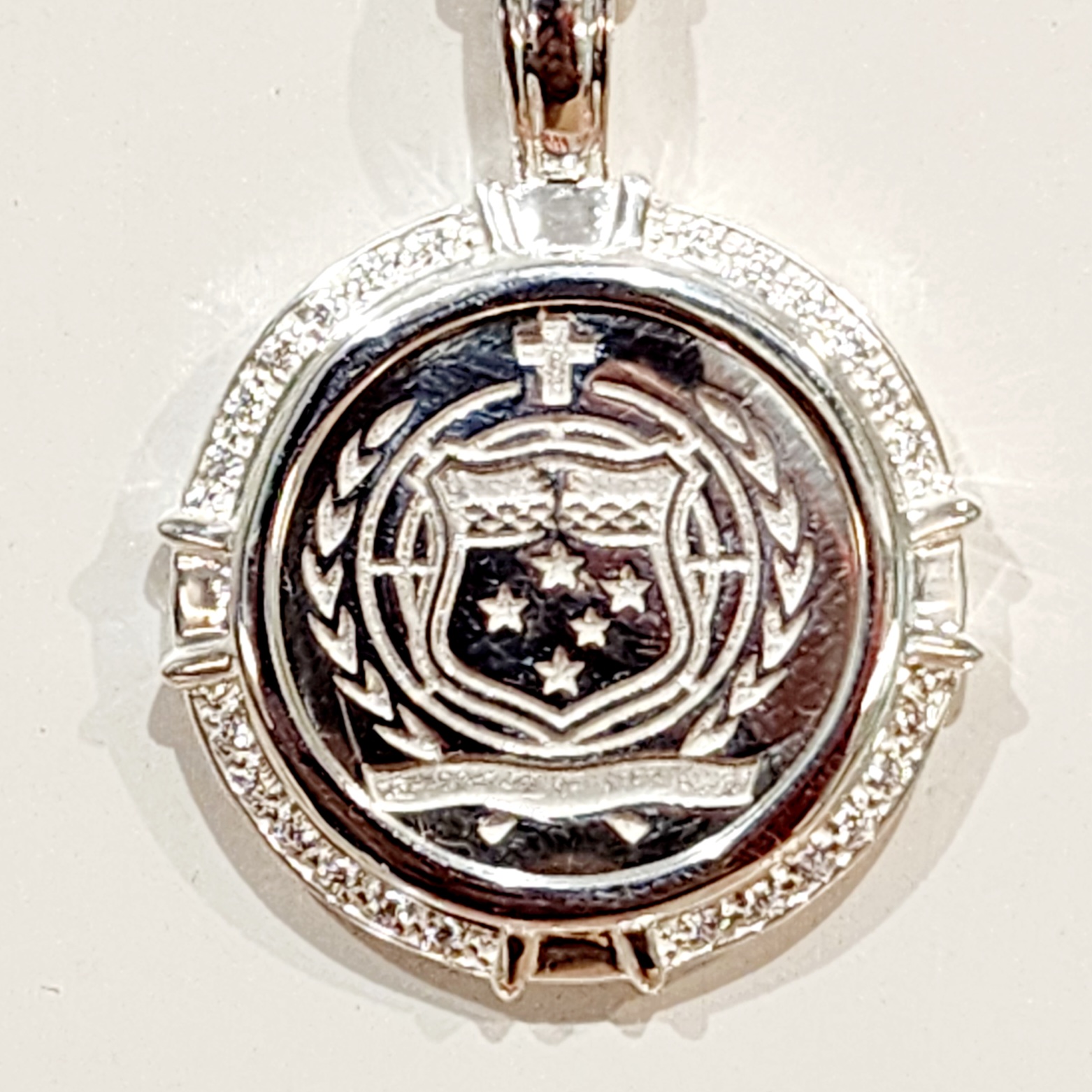Sterling Silver Samoan Sila Pendant with Cubic Zirconia Setting with 60cm CD40 Chain Sterling Silver Pendants Sterling Silver Samoan Sila Pendant with Cubic Zirconia Setting with 60cm CD40 Chain Sterling Silver Pendants