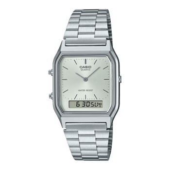 Casio Gents Duo Trendy Colour Dial WR Silver Face Watch - AQ230A-7A CASIO 