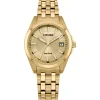 Citizen Eco-Drive Ladies Gold Tone Dial & Bracelet Watch - EO1222-50P