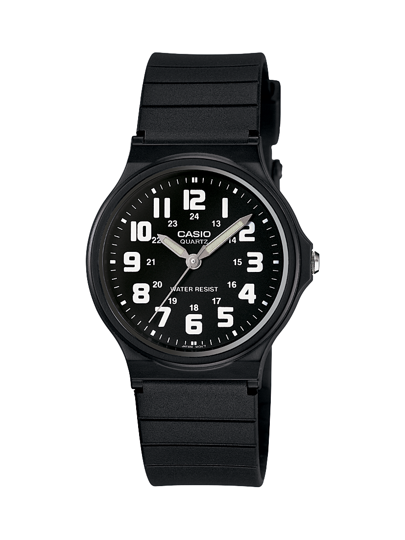 Casio Analog Water Resistant Watch with Resin Band - MQ71-1B  